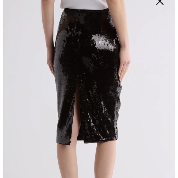 Theory Black Sequin Skirt - Picture 2 of 4